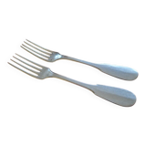 Ravinet d'enfert - 2 table forks model Cluny in silver-plated metal