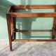 Table de métier, début 20ème, en bois et zinc riveté
