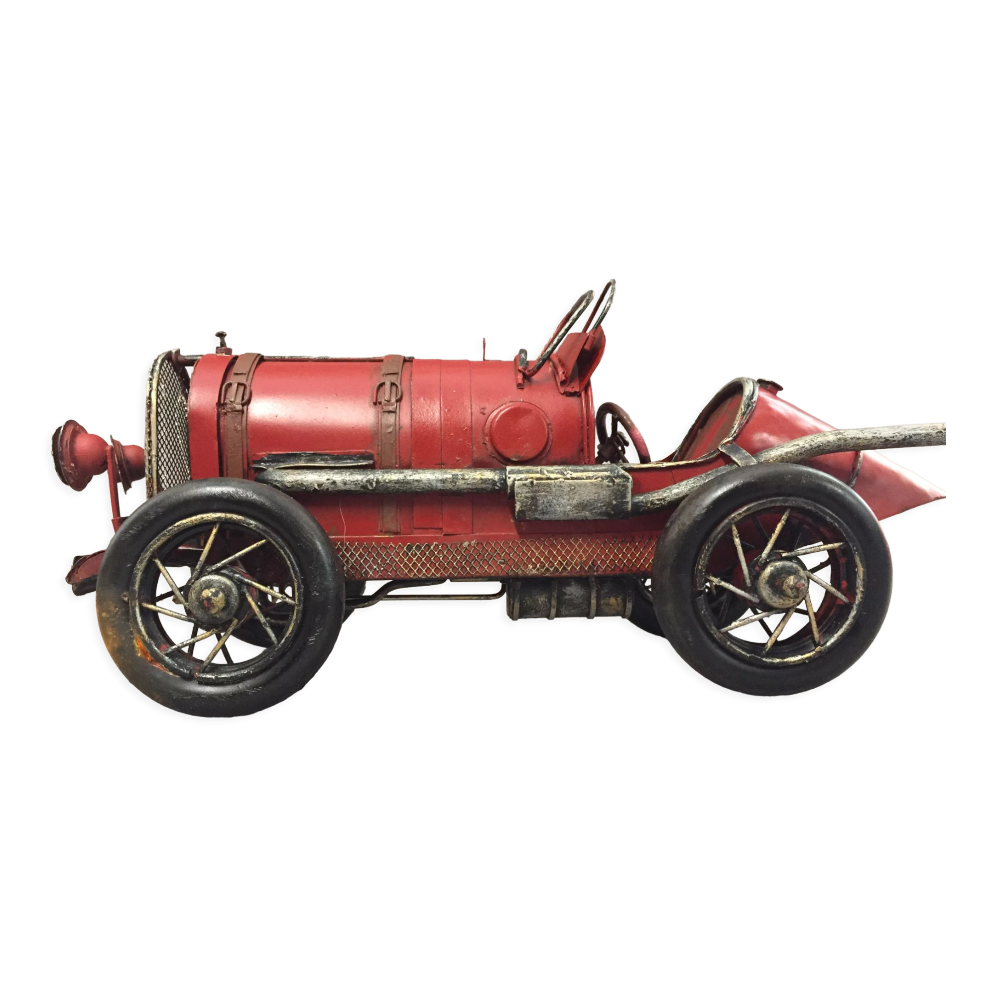 Model reproduction old car bugatti 1920 tin metal