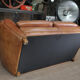 Vintage 3-seater leather club sofa