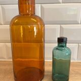 Petit flacon vintage bleu dark turquoise