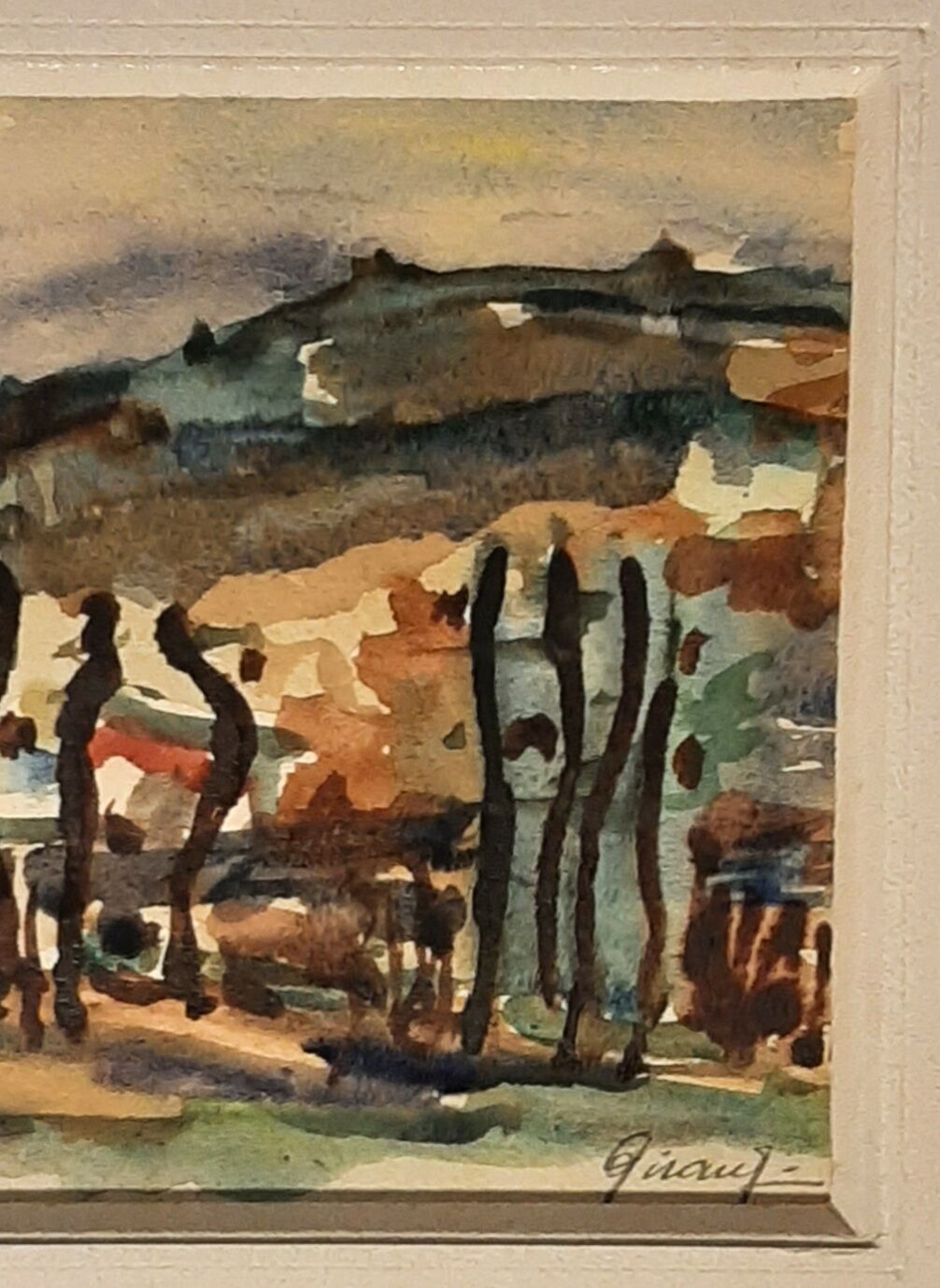 Impressionist watercolor and fauvism - signed Joël Giraud - perfect condition + 4 CDs