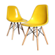 Pair of Yellow DSW Chairs by Charles and Ray Eames for Herman Miller