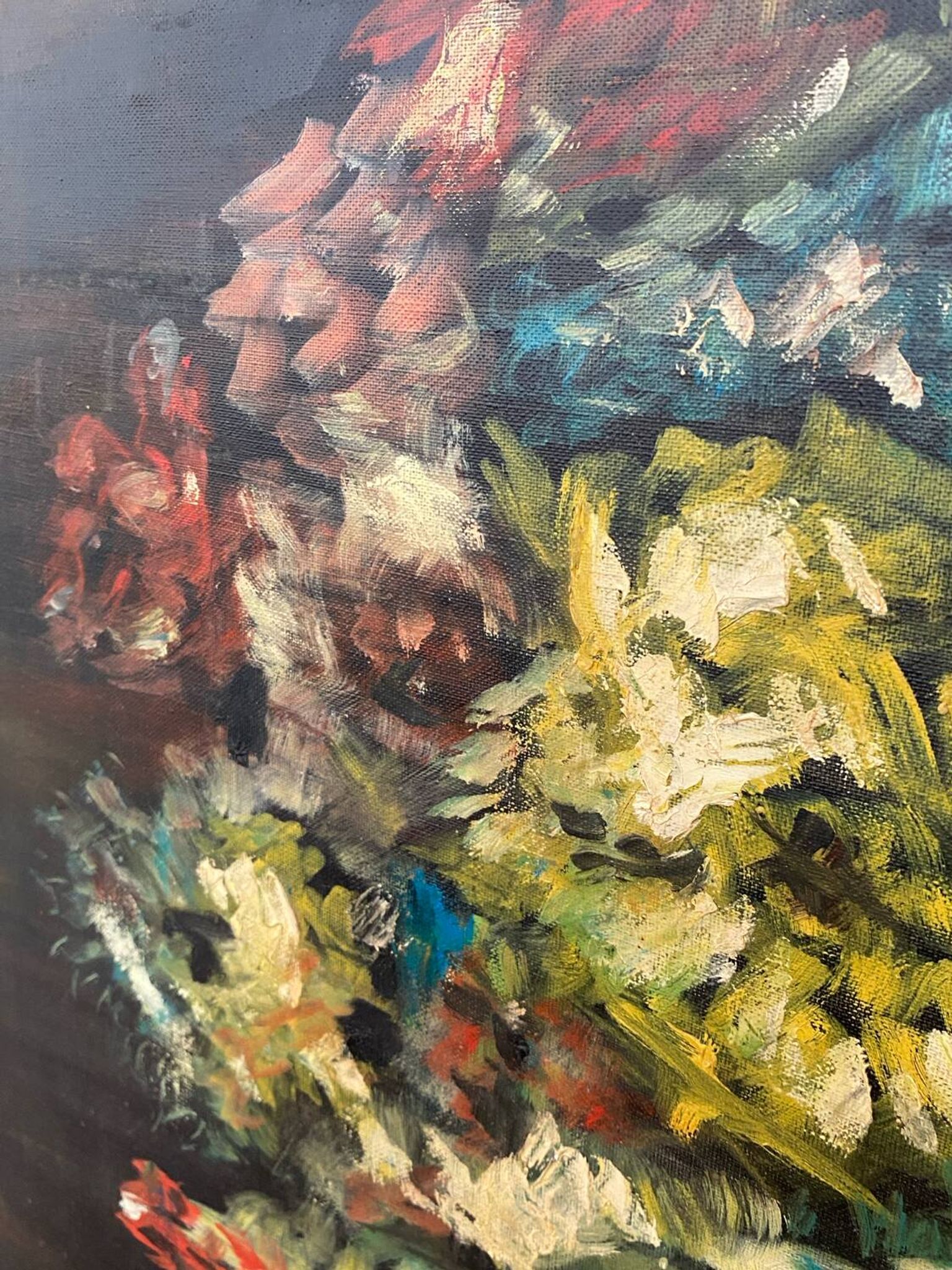 Oil on canvas, still life, framed, large format, Gaultier M