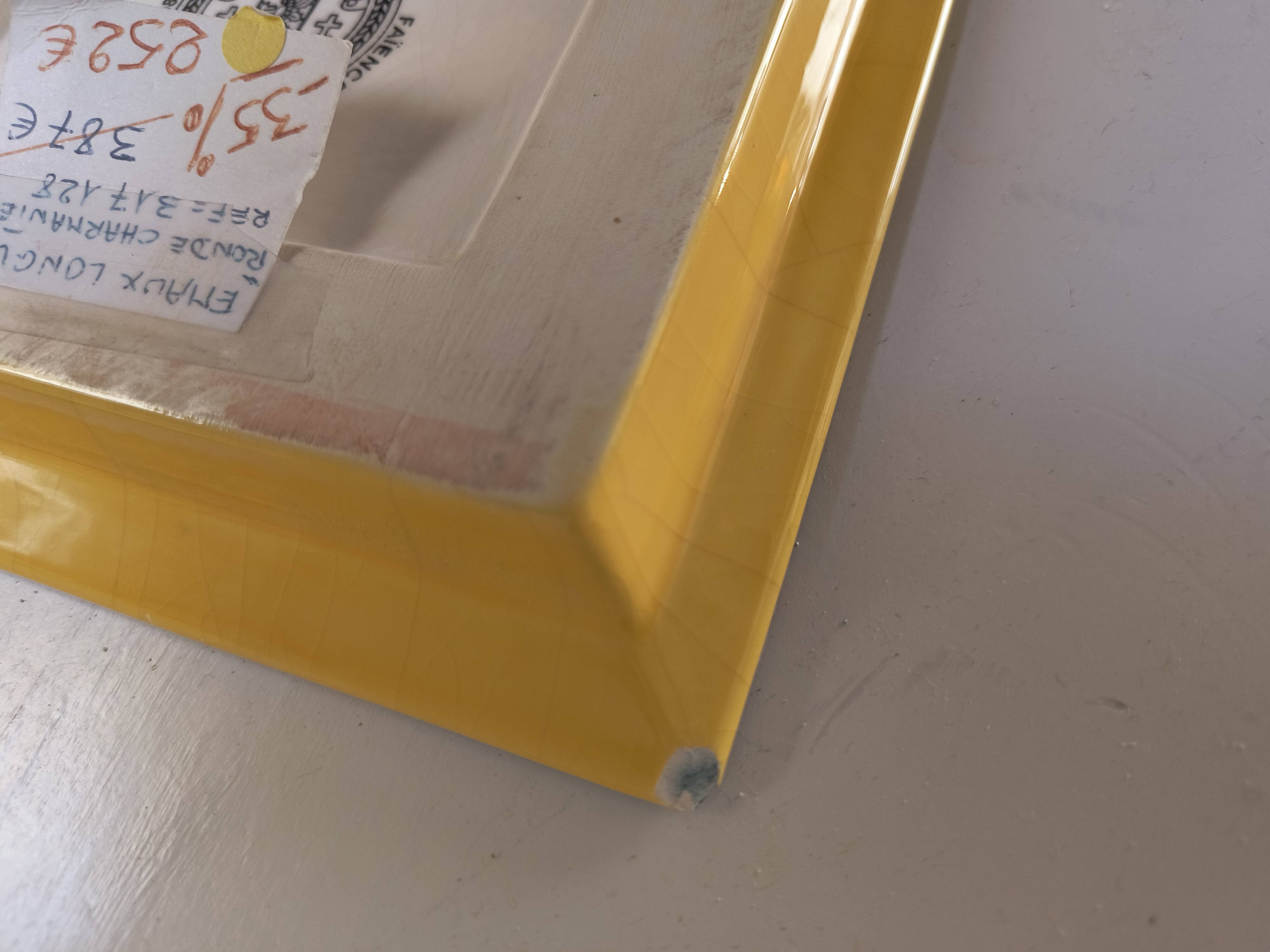 Enamel ashtray from longwy "charming round" by sylvie langet