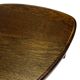 Set of 3 brutalist oak oval side or nesting tables 1970s