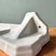 Large Art Deco wall shelf in white porcelain