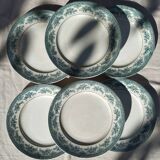 6 flat plates from the Onnaing Faïencerie