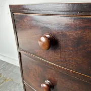 Antique Mahogany Bow Front Chest of 3 Drawers Georgian c1800-1830 Splay Fee