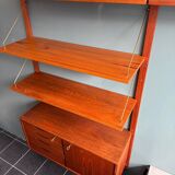 Unité murale modulaire en teck vintage scandinave “Veggen De Luxe”, Norvège