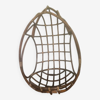 Hanging armchair rattan / bamboo 1970 vintage