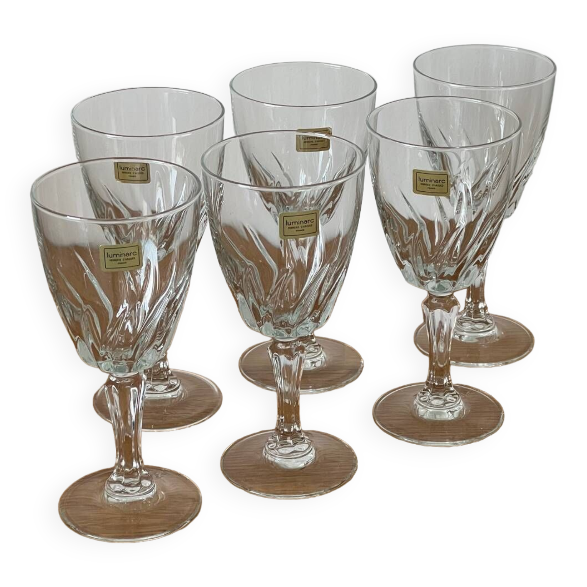 6 stemmed wine glasses flamenco model Luminarc