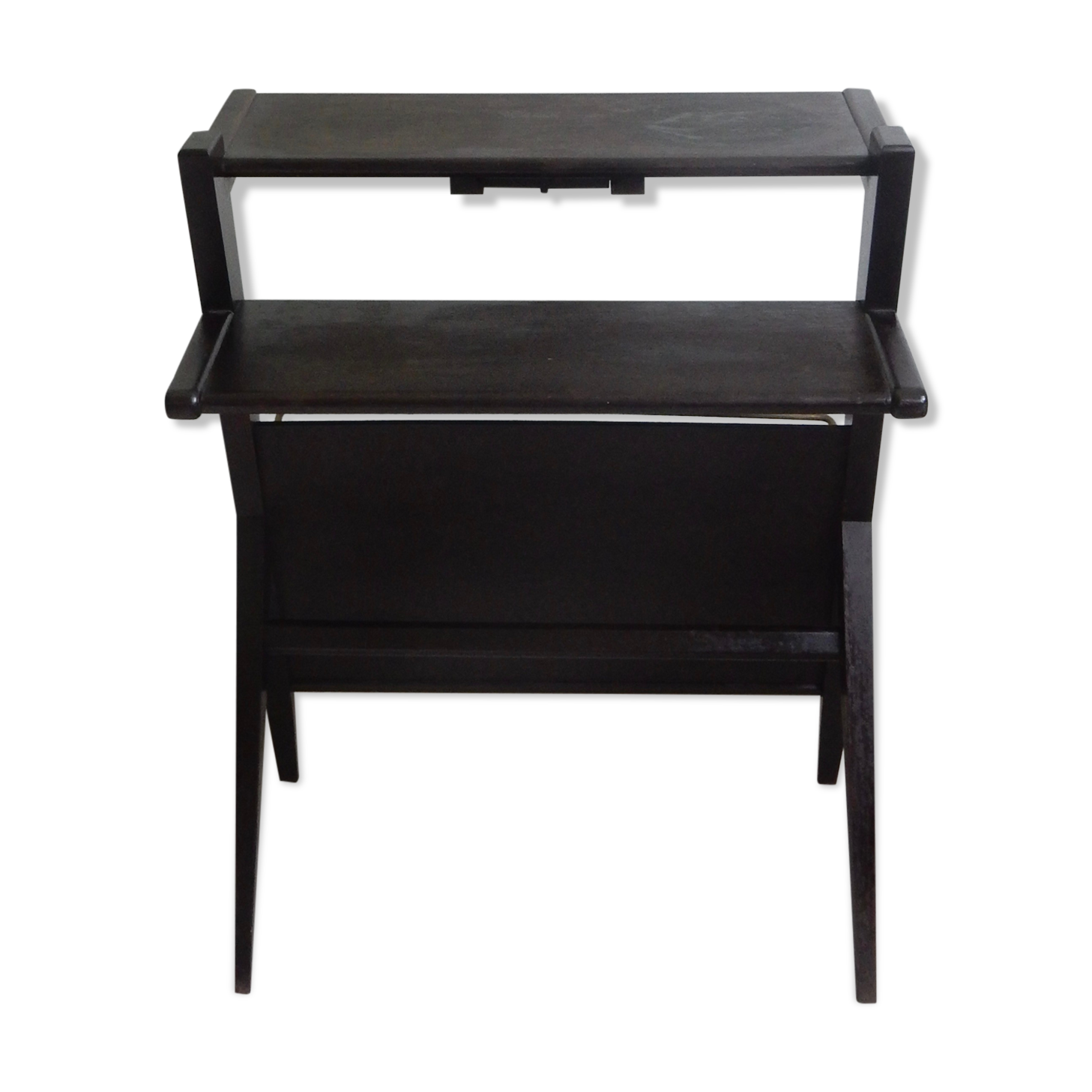 Wooden sofa end magazine holders