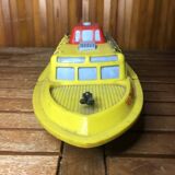 Old Toy Boat Tin MS Helgoland A Remontoir 1950 Vintage #A600