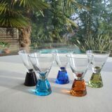 Set of 5 alcohol glasses