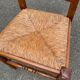 Solid oak chair with rush seat farmhouse style