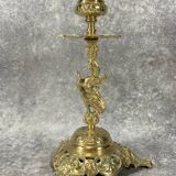 Gilt bronze chandelier/candlestick, Griffin, Mythical Animal, Bestiary, 1880