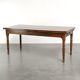 Antique oak dining table from the late 18th century with extendable leaves