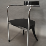 Set of 2 chrome lounge chairs by David Palterer for Zanotta italy 1980