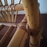 Vintage rattan magazine holder