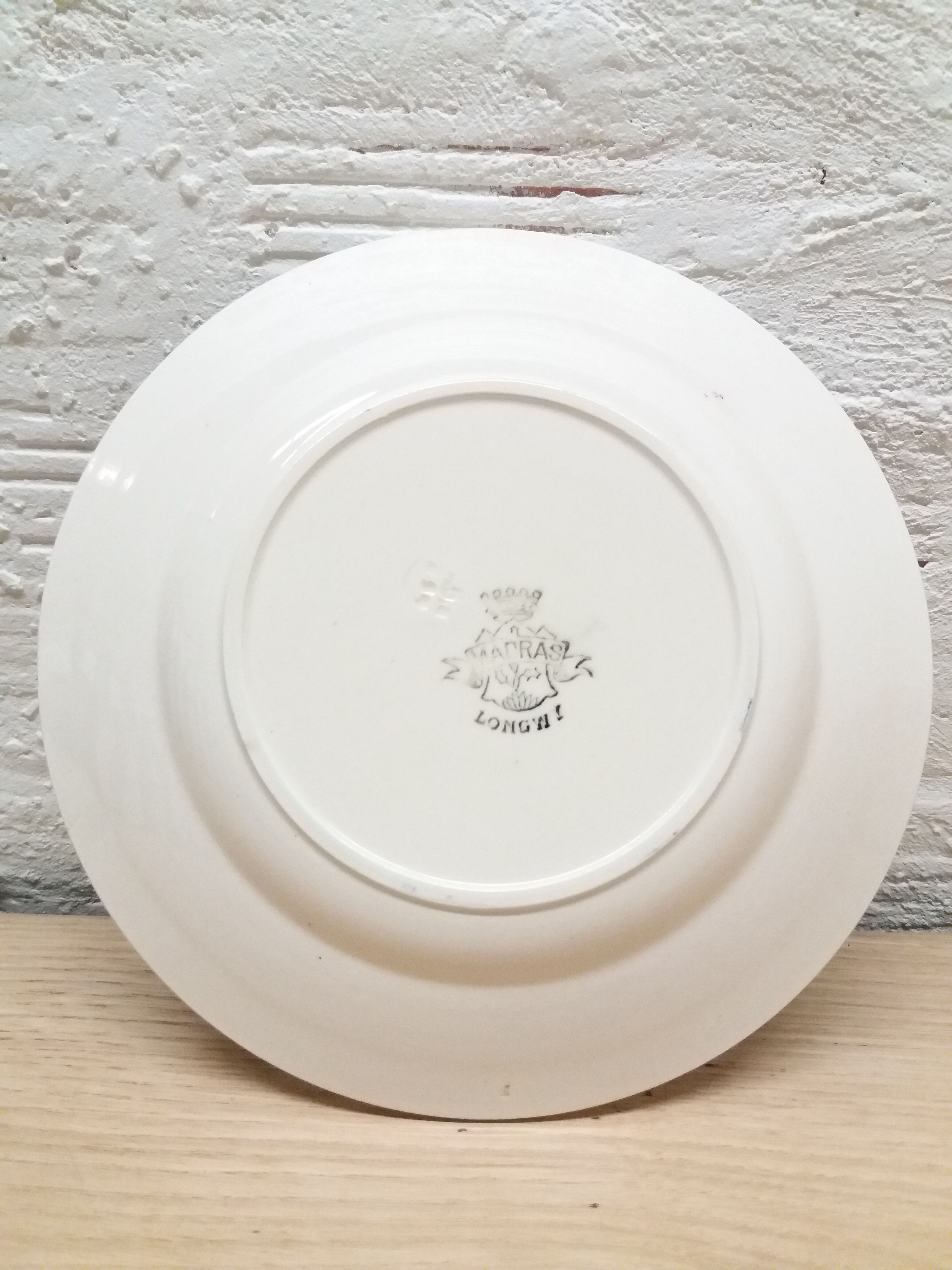 Set 6 Longwy flat plates