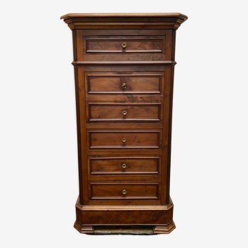Louis-Philippe weekly style bedside in solid walnut