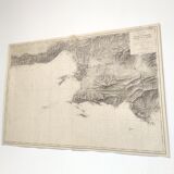 Map of Marseille Méditerranée 1950