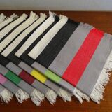 12 vintage fringed napkins