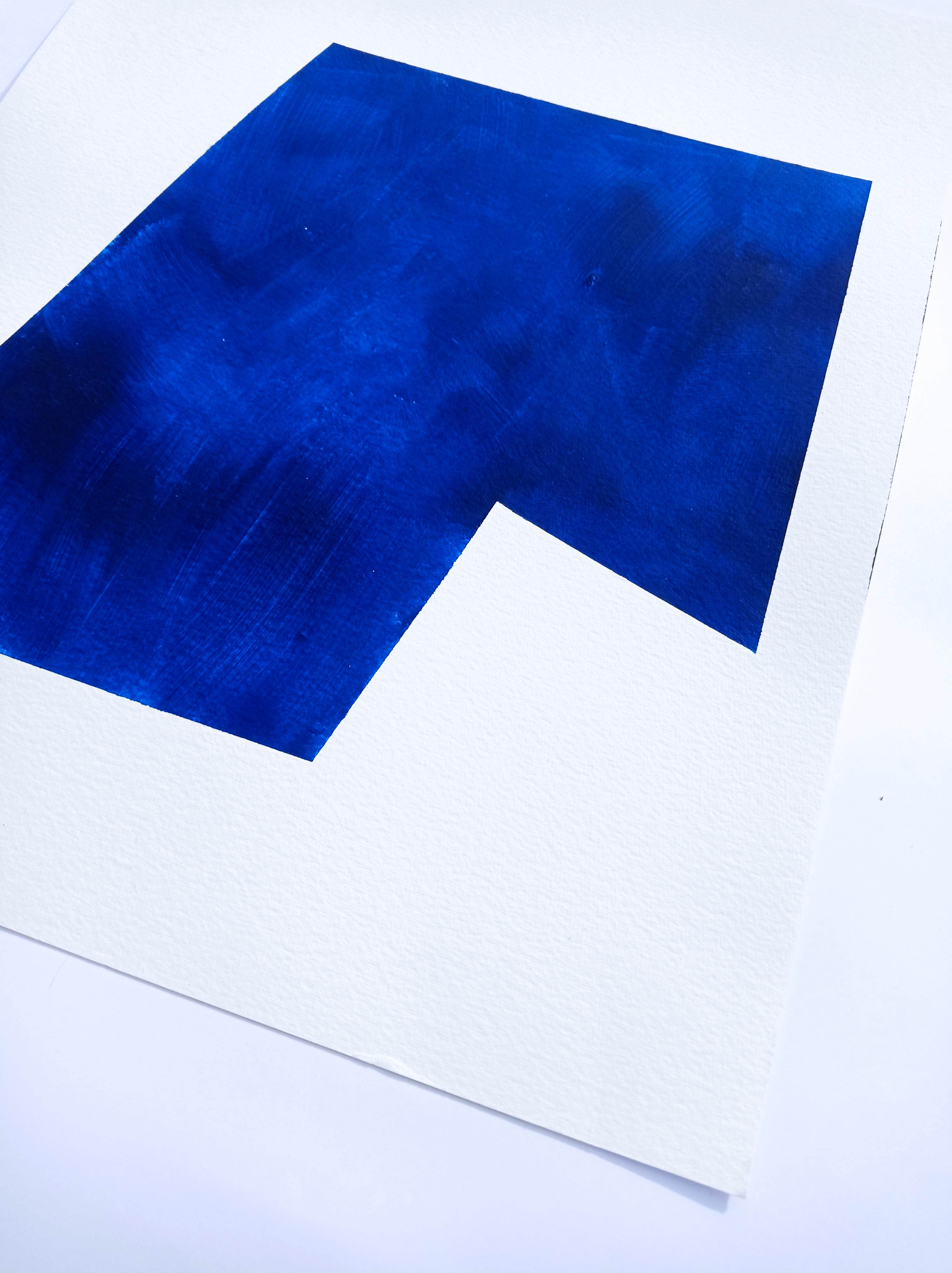 Peinture minimaliste bleu