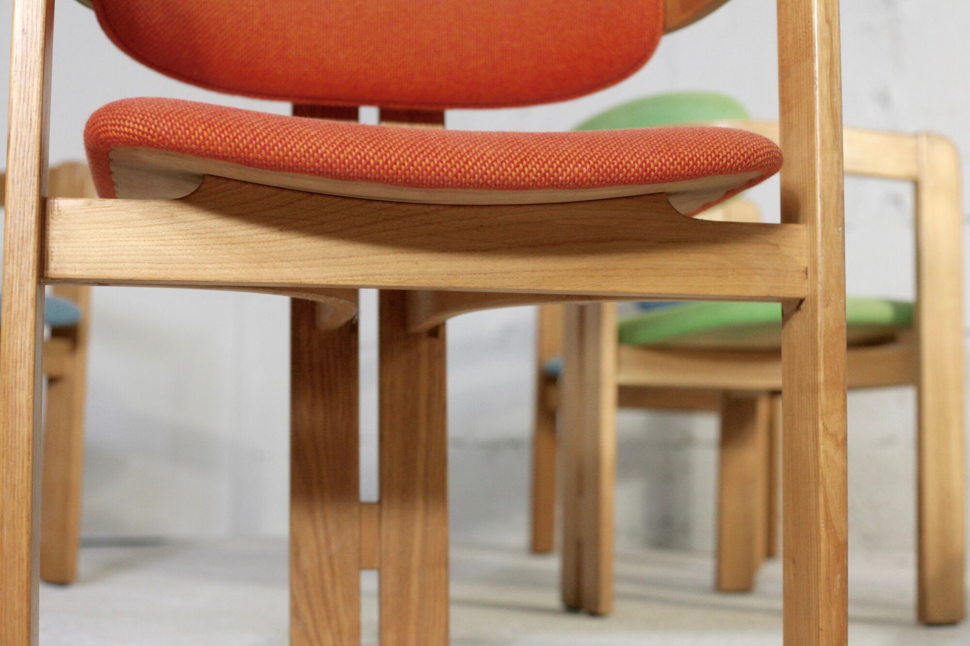 7 Chairs Pigreco by Tobia Scarpa, Gavina Edition, Italy, 50s