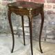 Side table Louis XV style curved in blond mahogany decorated bronze