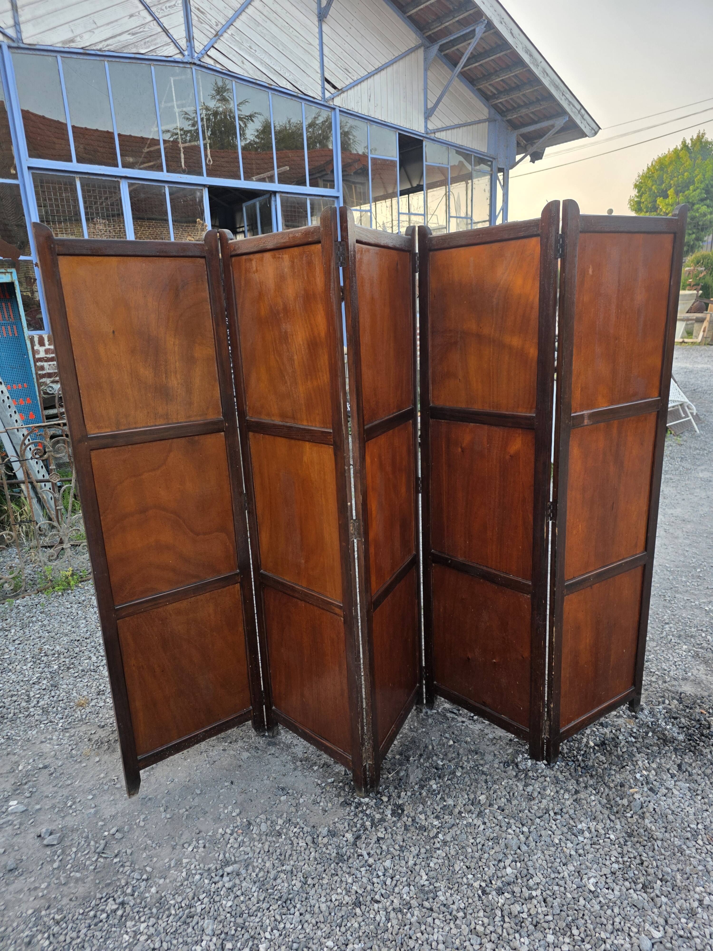 Paravent ancien 5 vantaux