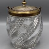 Ancien seau a biscuit 19 eme xix - baccarat modele serpentine