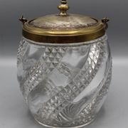 Old 19th century biscuit bucket - baccarat serpentine model
