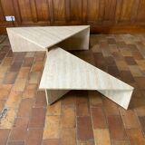 Travertine coffee table