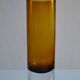 Vintage 70s 1970s roll vase, two-tone amber blown glass