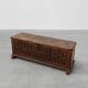 Rare Large Gothic 16th century carved solid oak chest, France
