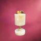 Sarome Japan onyx and gold metal table lighter – 1970s