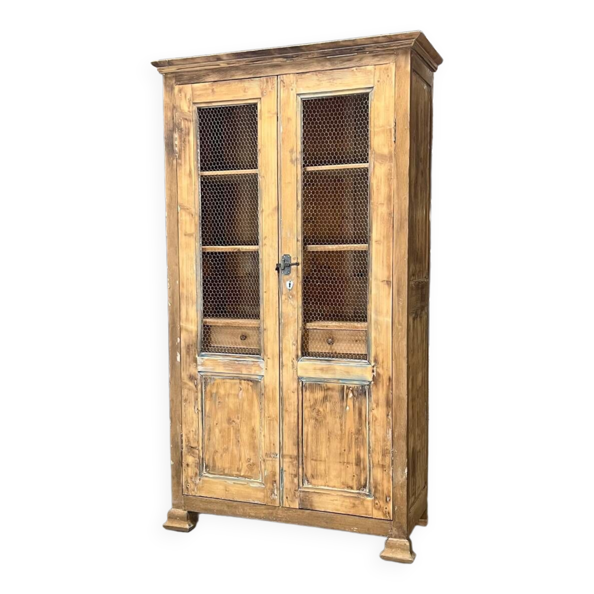 Old patinated mesh cupboard