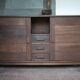 Enfilade Reconstruction René Gabriel. vintage wooden sideboard