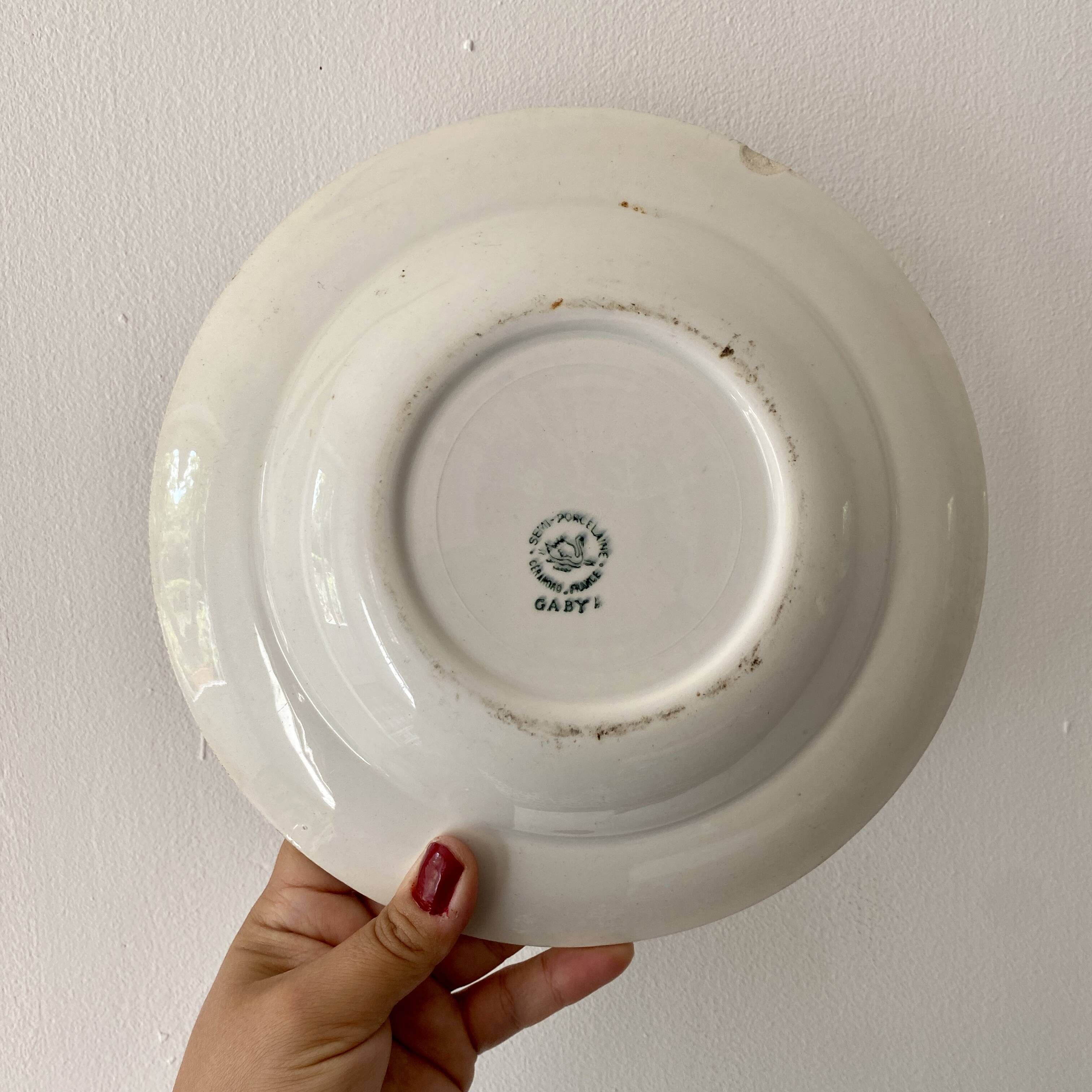 Lot de 6 assiettes creuses vintage dépareillées