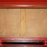 Hand-painted Victorian pine commode featuring a horse and jockey.