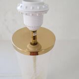 Mid-century glass and brass table lamp Bergbom B-019 Sweden 1960s