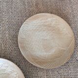 5 stoneware fish plates