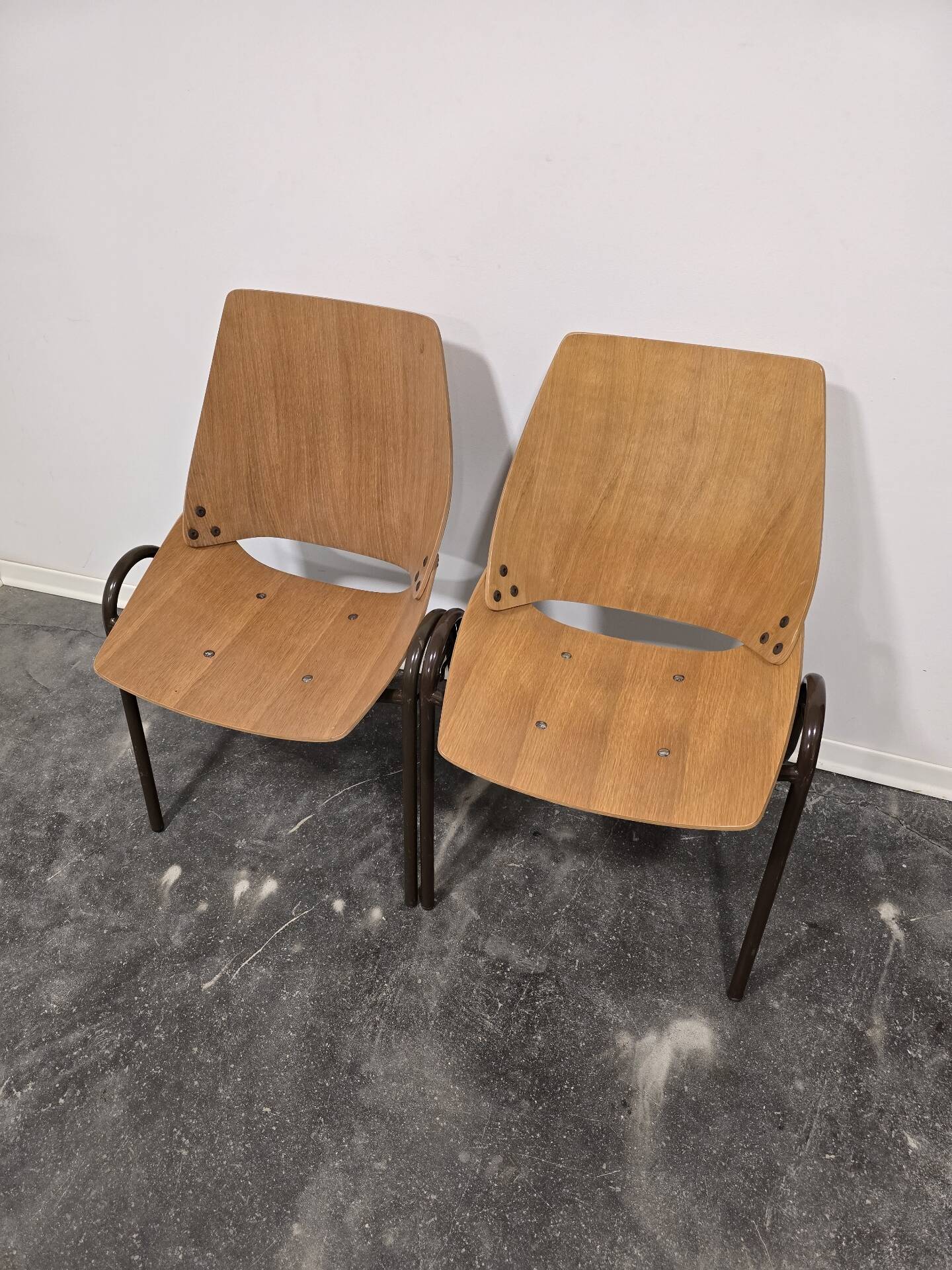 Pair of Lupina Stackable Chairs by Niko Kralj, 1970s Vintage Yugoslavi