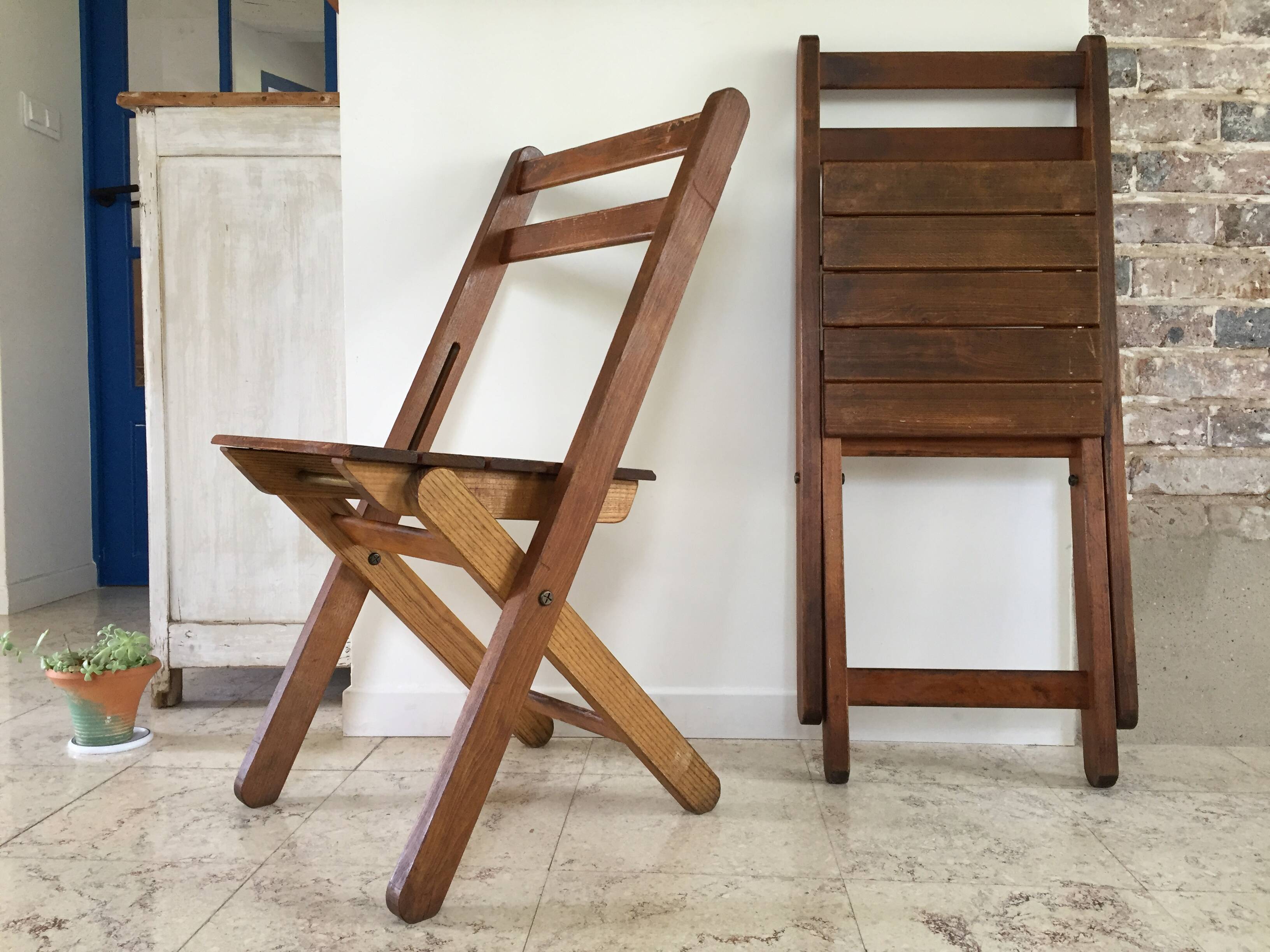 Folding chalet chairs "wood fire"