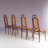 1950s set of 4 “Long John” chairs by FMG, Poland