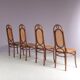 1950s set of 4 “Long John” chairs by FMG, Poland