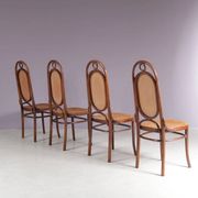 1950s set of 4 “Long John” chairs by FMG, Poland