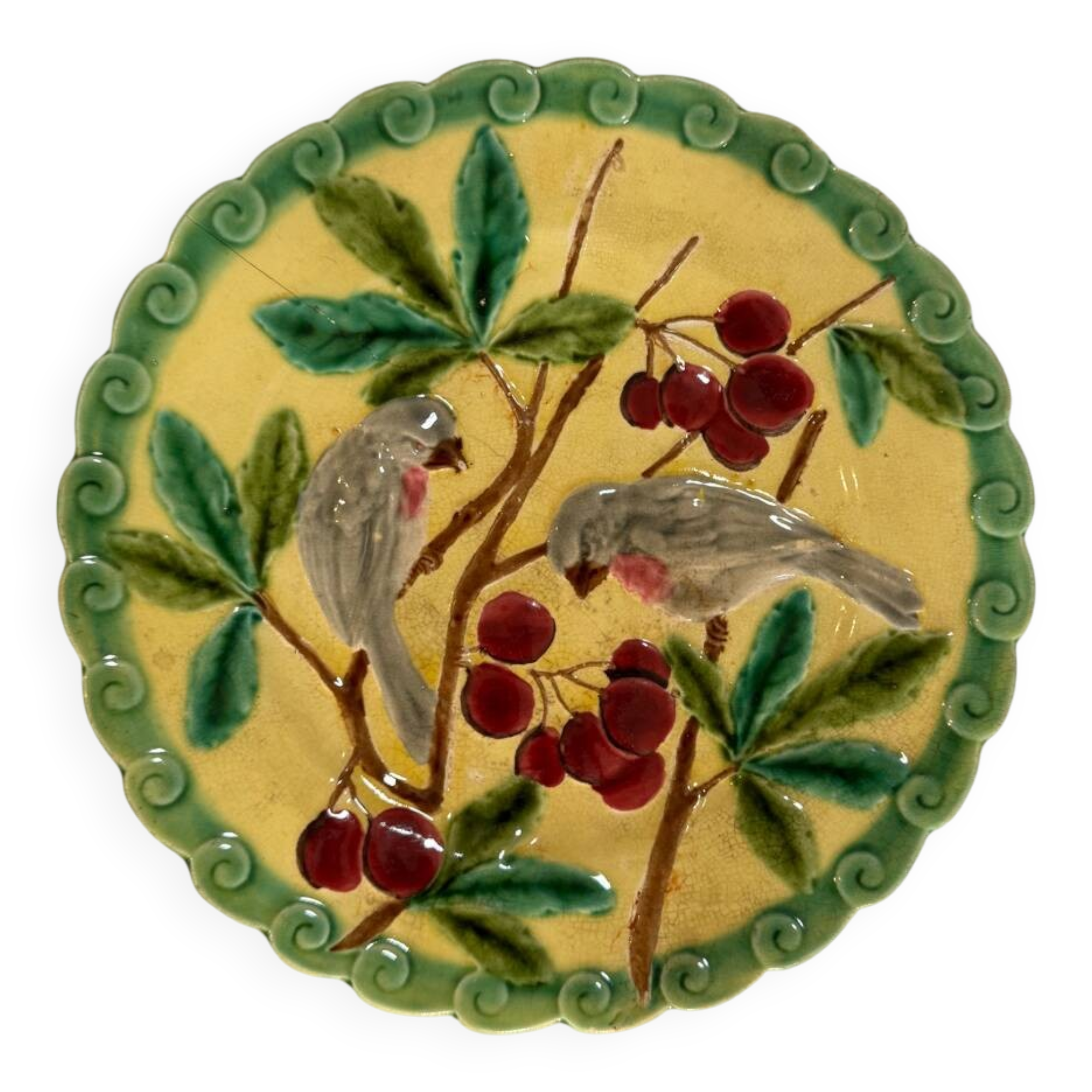 Bird barbotine plate